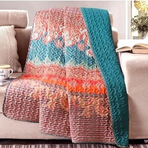 Cotton Boho Fall Throw Blanket